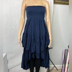 Stretchy strapless tiered dress by Sapphire O